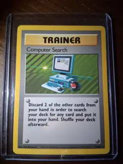 Computer Search Base Set Rare Pokemon Card 71/102 NM Vintage Vtg Nintendo TCG - Image 1