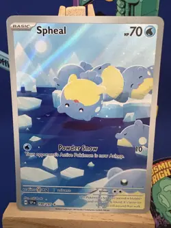 Pokemon TCG Spheal Surging Sparks 199/191 Illustration Rare Card, Near Mint - Image 1