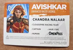 MTG Aetherdrift Racer License From Prerelease Box Oversized - Image 1
