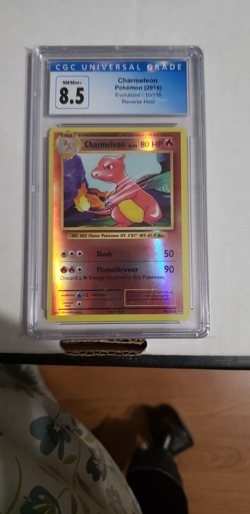 2016 Pokemon Charmeleon XY Evolutions 10/108 Reverse Holo CGC 8.5 Graded Foil - Image 1