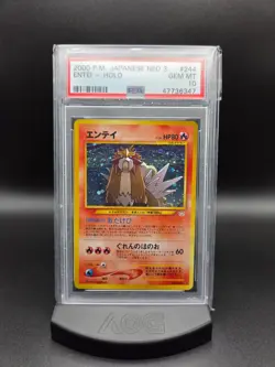 2000 Pokemon Japanese Neo 3 - Entei Holo #244 PSA 10 GEM MINT - Image 1