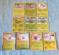 HOPPIP, SKIPLOOM, & JUMPLUFF BUNDLE OF POKEMON CARDS - Image 1