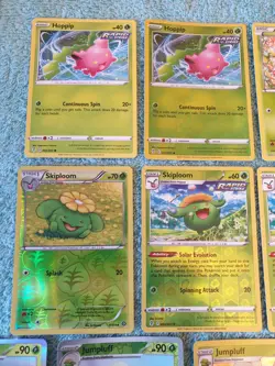HOPPIP, SKIPLOOM, & JUMPLUFF BUNDLE OF POKEMON CARDS - Image 2