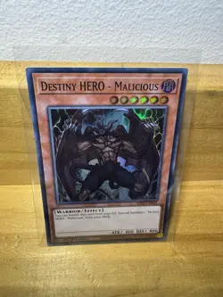 Destiny HERO Malicious RA03-EN001 Platinum Secret Rare 1st Edition YuGiOh TCG... - Image 1