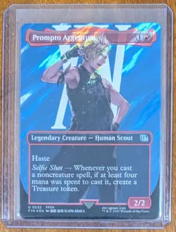 Prompto Argentum #532 Surge FOIL Borderless Final Fantasy Magic MTG - Image 1