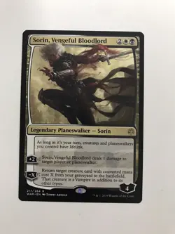 Sorin Vengeful Bloodlord MTG Magic the Gathering Card NM Near Mint WAR - Image 1