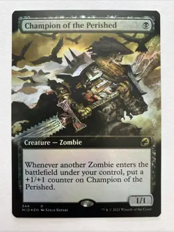 Champion of the Perished - Extended Art - Innistrad: Midnight Hunt - NM FOIL - Image 1
