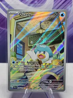 Pokemon Quaxly Card Paldea Evolved Illustration Rare 206/193 - Image 1