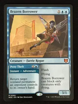 1x MTG Brazen Borrower - Commander: Wilds of Eldraine (WOC) #85 - Magic - Image 1