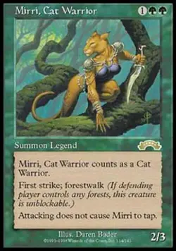 MTG English Mirri, Cat Warrior NM Normal Exodus - Image 1