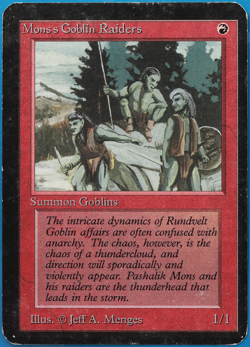 Mons's Goblin Raiders Alpha HEAVILY PLD Red Common CARD (498302) ABUGames - Image 1