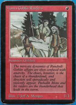 Mons's Goblin Raiders Alpha HEAVILY PLD Red Common CARD (498300) ABUGames - Image 1