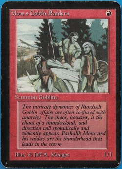 Mons's Goblin Raiders Alpha HEAVILY PLD Red Common CARD (498299) ABUGames - Image 1