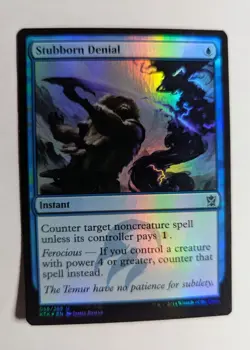 1x Stubborn Denial FOIL NM - DTK Magic MTG x1 - Image 1