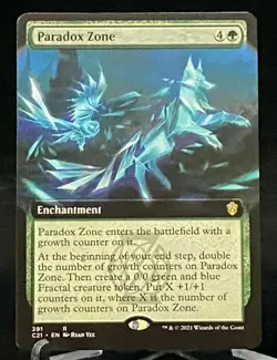 MTG Magic the Gathering Commander 2021 Extended Art Paradox Zone - Rare - Image 1