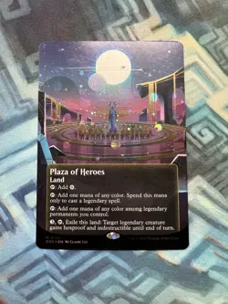 Borderless Galaxy Foil Plaza of Heroes NM Unplayed EoE Stellar Sights Poster - Image 1