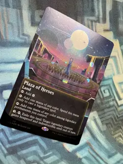 Borderless Galaxy Foil Plaza of Heroes NM Unplayed EoE Stellar Sights Poster - Image 3