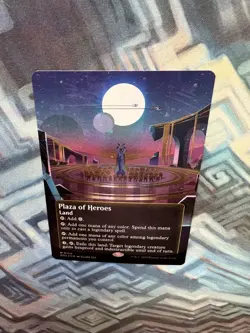 Borderless Galaxy Foil Plaza of Heroes NM Unplayed EoE Stellar Sights Poster - Image 5