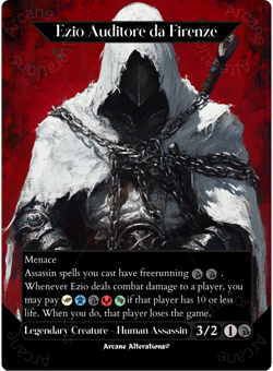 Ezio Auditore da Firenze - Full Art Altered Art Custom Proxy Cards - Image 1
