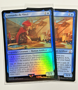 2x Leonardo da Vinci #20 (1 FOIL + 1 NON-FOIL) NM/M UB:Assassin's Creed MTG - Image 1