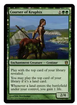 MTG COURSER OF KRUPHIX BORN OF THE GODS GREEN RARE ENCHANTMENT CREATURE LP/NM - Image 1