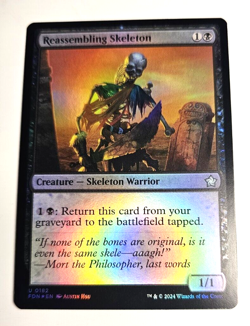 Reassembling Skeleton - Foil NM MTG #182- FOUNDATIONS X1 CARD - Image 1