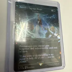 Aerith's Curaga Magic (FOIL) Unplayed NM MTG Final Fantasy Secret Lair Grimoire - Image 2