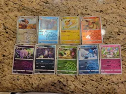 Pokemon Chinese Exclusive Gem Pack 2 CBB2C Eevee Master Ball Holo 9 card set NM - Image 1