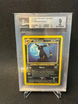 BGS 9 2001 Pokemon ITA UMBREON Holo #13 Neo Discovery Unlimited Italiano - Image 1