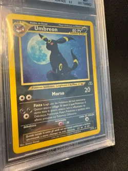 BGS 9 2001 Pokemon ITA UMBREON Holo #13 Neo Discovery Unlimited Italiano - Image 3