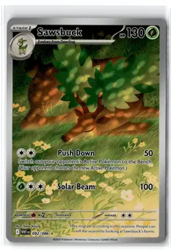 2025 Scarlet & Violet Series - White Flare Sawsbuck #92 Illustration Rare - Image 1