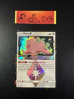 MINT/NM Condition Ditto Prism Star SM Lost Thunder 154/214 Pokemon Card - Image 1