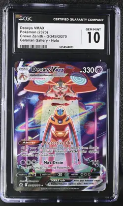Pokemon Card CGC 10 Deoxys Vmax Crown Zenith GG45/GG70 - Image 1