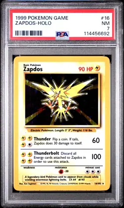 1999 Pokemon Game Zapdos-Holo 7 tcg - Image 1
