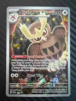 Pokemon TCG Noctowl Stellar Crown 141 Black Star Promo Holo NM - Image 1