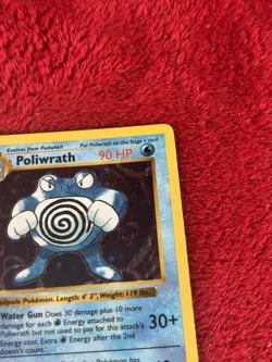 Poliwrath 013/102 Base Set (Shadowless) Holo Vintage Pokemon Card Played - Image 2