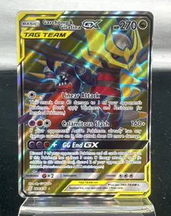 Pokemon TCG Garchomp Giratina GX 228/236 Unified Minds Holo Full Art DMG - Image 1