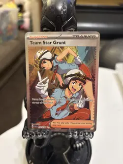 Pokemon Card Team Star Grunt 242/198 Scarlet & Violet Full Art Ultra Rare NM - Image 1
