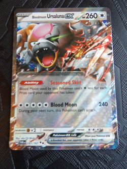 pokemon Bloodmoon Ursaluna ex 141/167 Twilight Masquerade Rare - Image 1