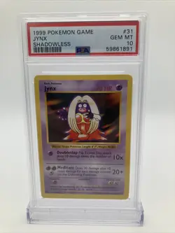 1999 Pokemon Base Set Shadowless Jynx 31/102 PSA 10 Gem Mint - Image 1