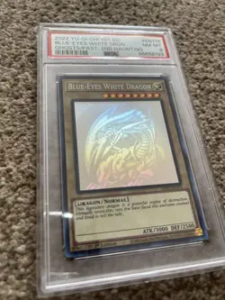 Yu-Gi-Oh TCG GFP2-EN175 Blue-Eyes White Dragon Ghost Rare 1st Edition PSA 8 - Image 2