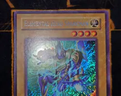 YUGIOH Elemental HERO Sparkman (EHC2-EN001) Secret Rare Limited Edition Played - Image 2