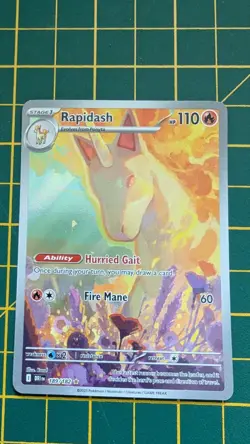 ⚡Pokemon Destined Rivals Rapidash Full Art Rare Card 189/182 Pack Fresh 💎 - Image 1