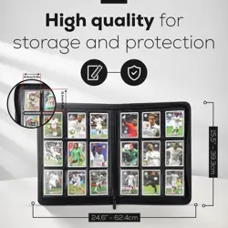 9 Pocket Trading Card Binder, Card Collection Binder PU Leather, 36 Pages for... - Image 3
