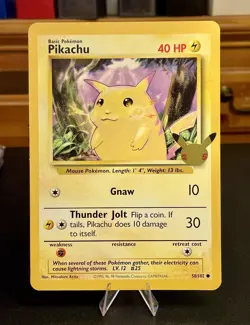 Pokemon TCG - Pikachu 58/102 - Oversized 25th Anniversary Celebrations Card - Image 1