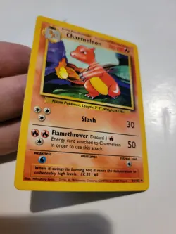 Charmeleon 24/102 - Uncommon 1999 English Base Set Pokemon Card Vintage Euc - Image 1