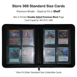 Premium 4 Pocket Card Binder, Fits 368 Trading Cards Ringless Trading Card Al... - Image 2