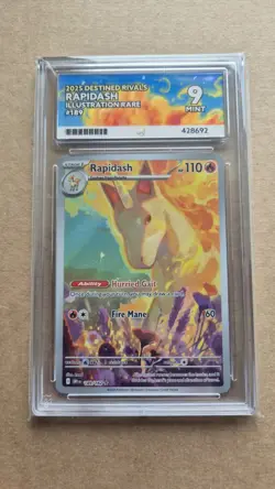 Pokemon Rapidash Illustration Rare Card 189/182 Destined Rivals Series Ace 9 - Image 3