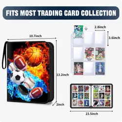 Sports Card Binder with Sleeves, 9-Pocket Trading Card Holder Card Collectors... - Image 2