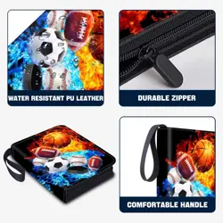 Sports Card Binder with Sleeves, 9-Pocket Trading Card Holder Card Collectors... - Image 5